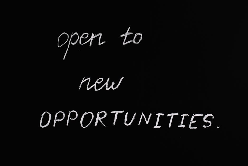 Manifesting Financial Abundance - Blackboard with motivational quote 'Open to New Opportunities' in chalk writing.